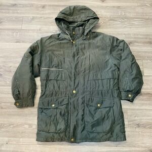 Vintage Utex Down Jacket Mens 40 Green Parka Hooded Goose Winter Coat Casualman